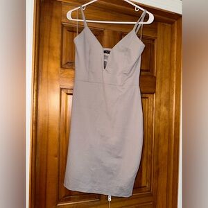 NWT Love Culture gray bodycon strappy tank dress w/ cutout size Large